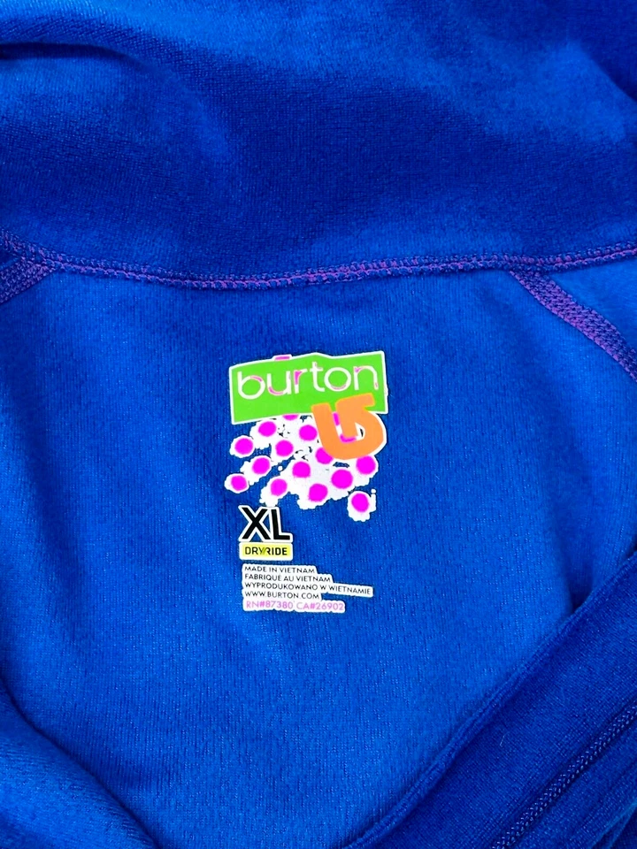 💕Burton Mujeres Polar Púrpura Ropa Activa Pullover Sudadera Manga Larga 3/4 Cremallera XL Foto 3 de 4