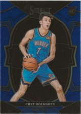 2022-23 Panini Select Chet Holmgren Blue Concourse RC #83 Oklahoma City Thunder