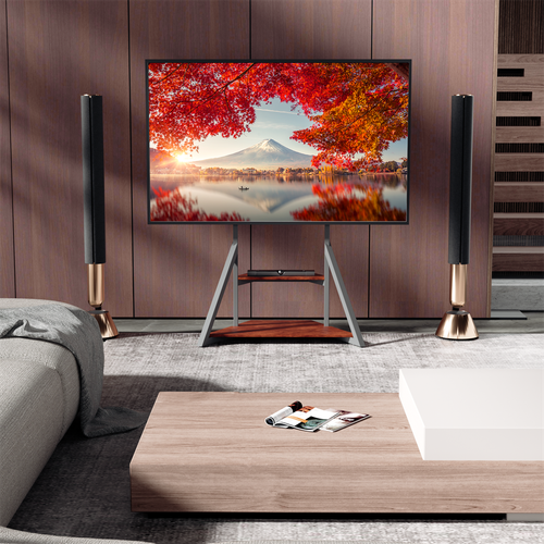 Height Adjustable Tall Floor TV Stand Mount Portable TV Cart Freestanding 100"TV - Picture 132 of 165