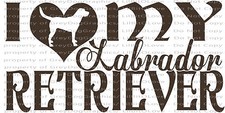 I LOVE MY LABRADOR RETRIEVER VINYL DECAL STICKER AUTO RESCUE PET DOG LAB