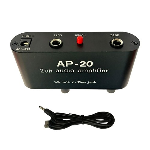 Independent 2-Channel Balanced Input Preamp AP20 Sound Amplifier with Cable