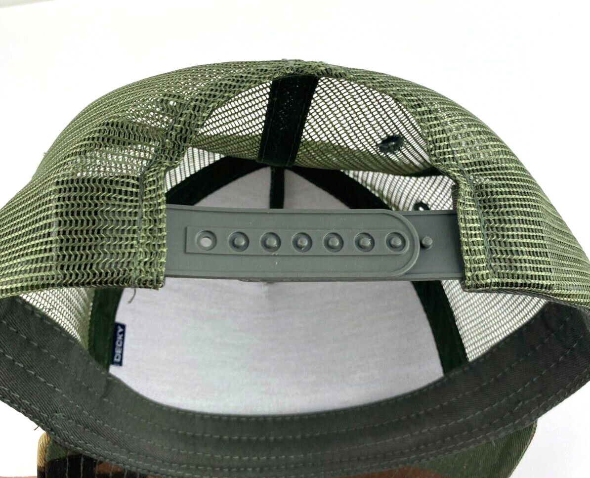 DECKY CAMO MENS SNAP BACK TRUCKER HAT ACTIVE PRE-CURVED BILL HATS CAPS MESH CAP