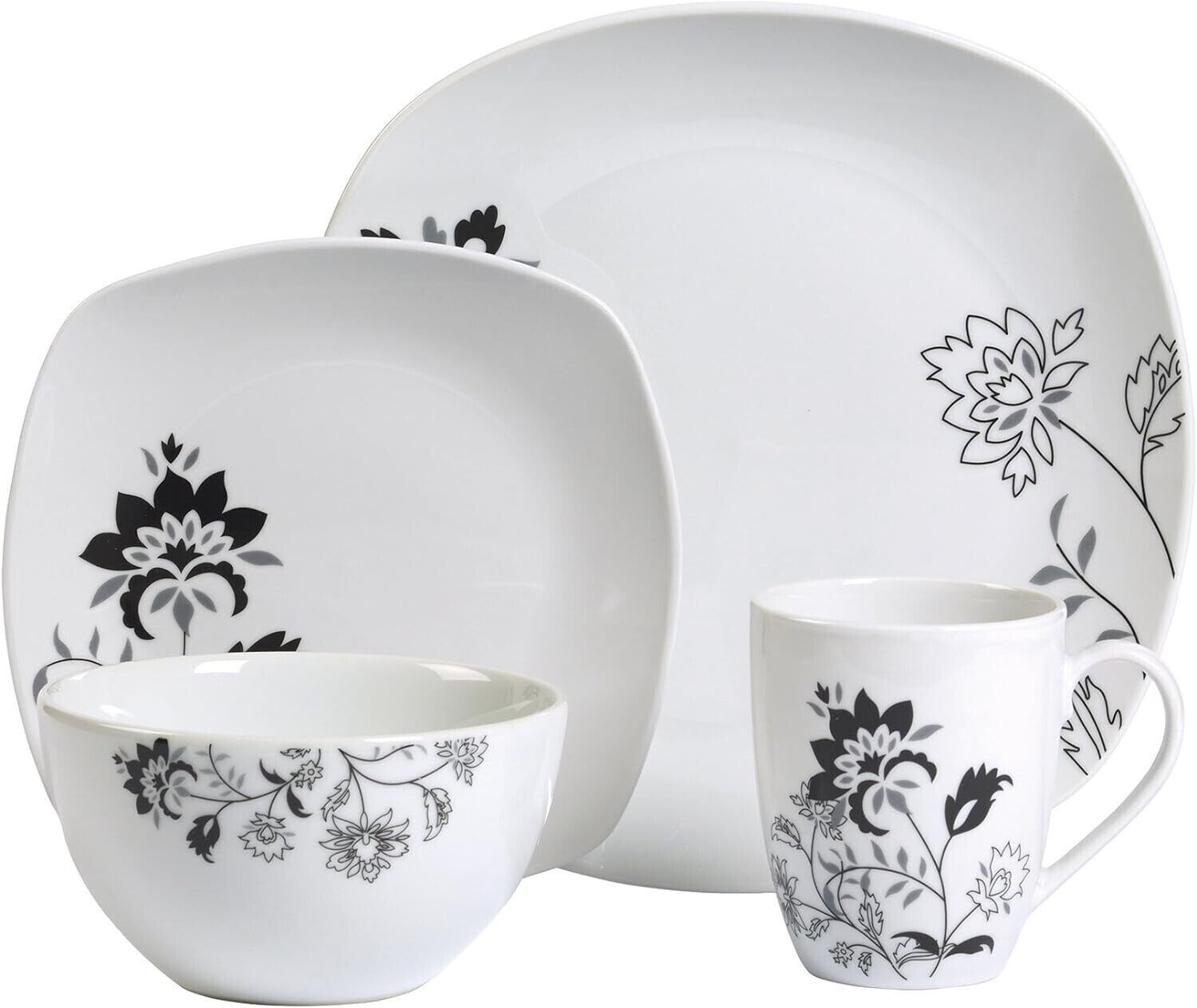 Tabletops Gallery Rebecca - 16 Piece Dinnerware Set, Service of 4