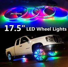 JHB Set 4x 17.5" DOUBLE ROW ROW Dream CHASING FLOW Trucks LED Wheel Rim Lights