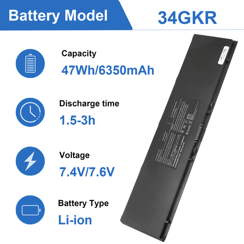 E7440 34GKR Battery For Dell Latitude E7450 E7420 3RNFD PFXCR HJ8KP 47Wh NEW - Picture 2 of 9