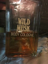 Vintage Wild Musk Body Cologne by Coty Pfizer 8 oz Splash Bottle Appx 40% Left