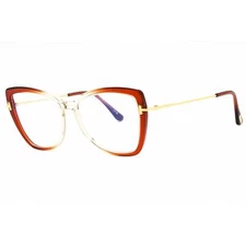 Tom Ford Women's Eyeglasses Orange/Other Acetate Cat Eye Full Rim FT5882-B 044