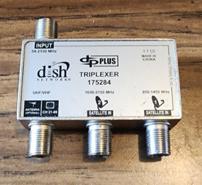 ORIGINAL DISH NETWORK DP Plus VIP 2-Tuner Triplexer 175284 w UHF/VHF Square Body