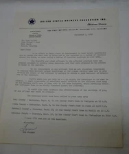Vintage Letterhead 1959 United States Brewers Foundation Inc. Oklahoma