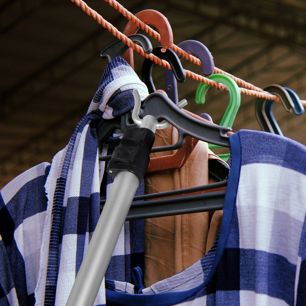 Reach Pole Hook Closet Reacher Alloy Telescopic Reach Closet Pole eBay