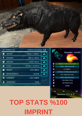 Daeodon %100 imprint Ark Survival Ascended Official PVE