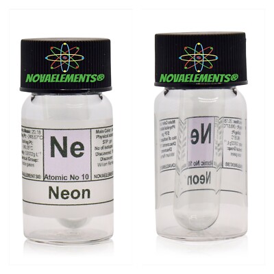 Collezione di elementi di gas luminosi nobili, 99,999% di purezza, tra cui elio, neon, argon, krypton, xeno, per collezione, esposizione, insegnamento, regalo, 5 pezzi