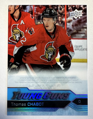 Thomas Chabot 2019-20 Upper Deck Clear Cut Young Guns Rookie *Missing Auto