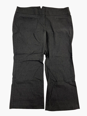 Lane Bryant Womens Petite Plus Charcoal Stretch Dress Pants 7P