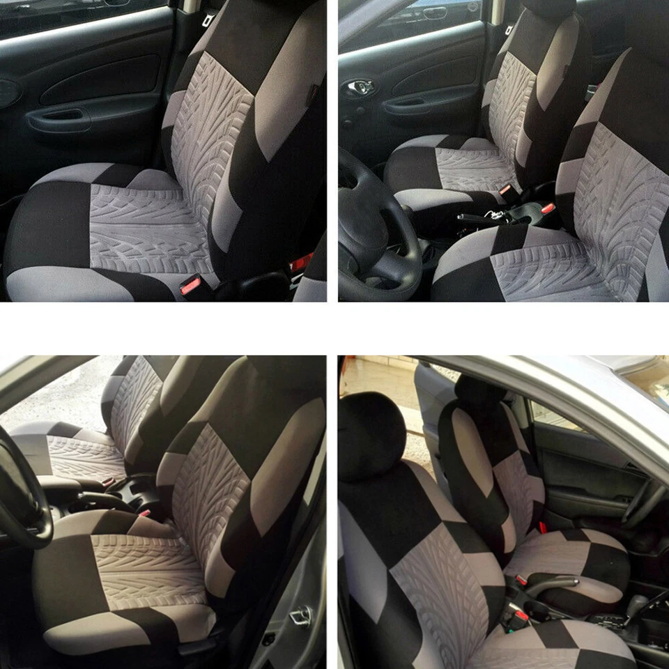 For Mini Cooper Paceman 2003-23 Black & Grey Front Seat Cover Protector Cloth AB Foto 2 de 4