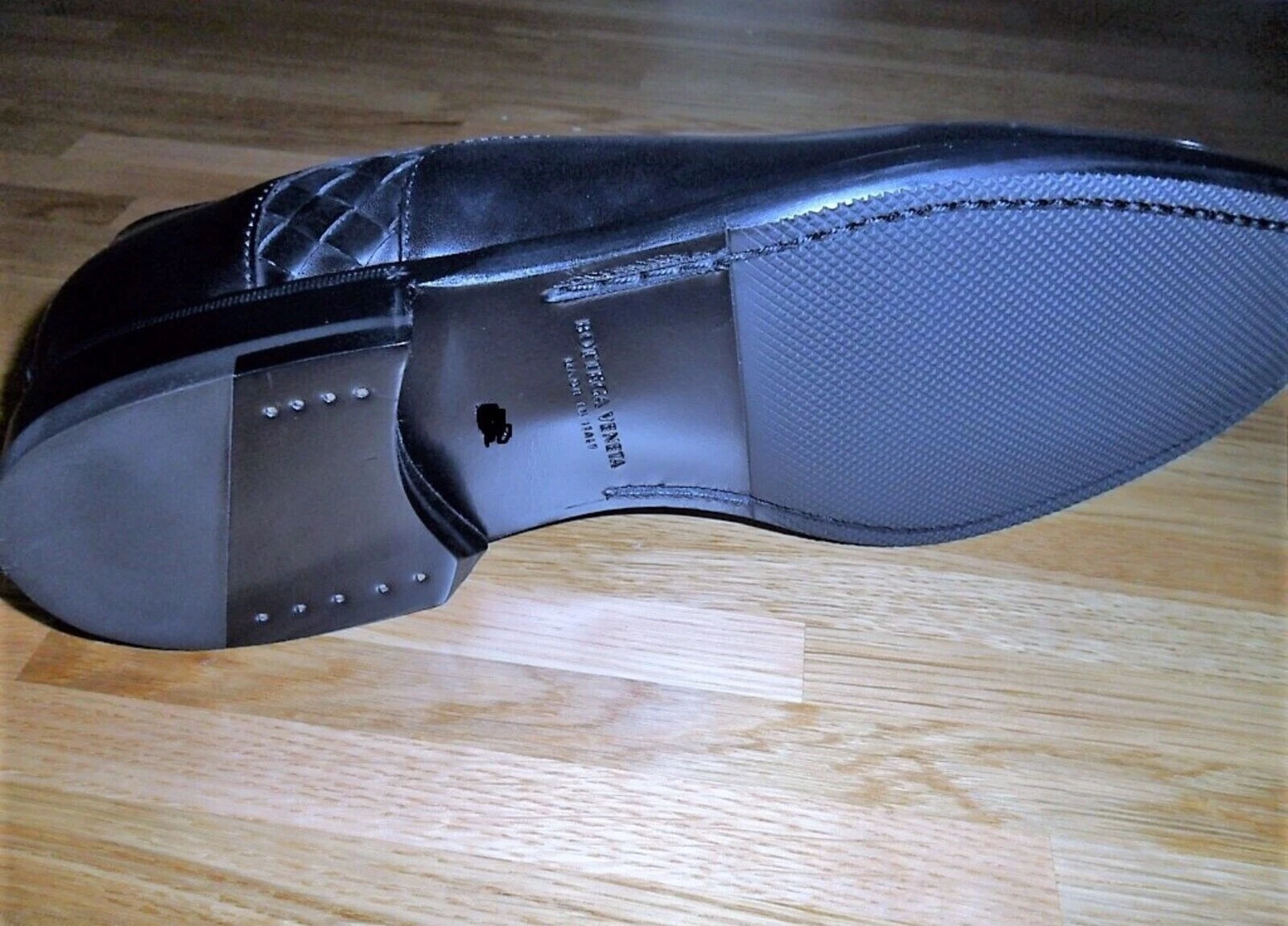 $890 Bottega Veneta Mens Dress Shoes Leather Black Oxford Lace Up ef2023