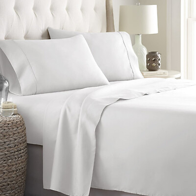Olympic Queen Size - Flat/Fitted/Sheet Set/Pillowcase - 1000 TC 100% Cotton