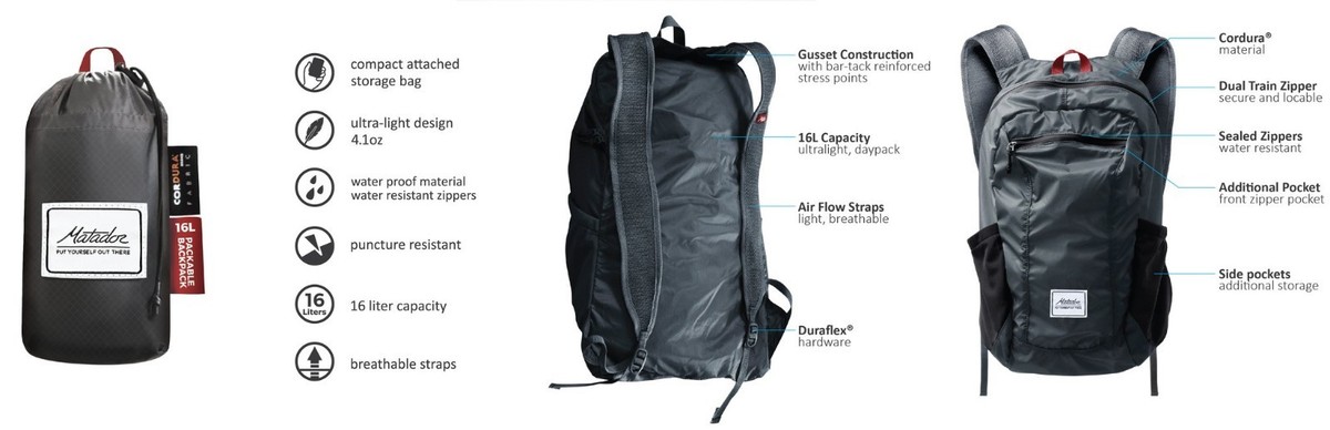 Matador DayLite 16 16 Litre Weatherproof Ultralight Packable