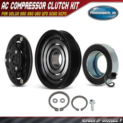 Air Conditioning Compressor Clutch Kit for Volvo S60 S80 V60 V70 XC60 ...