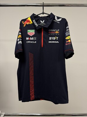RED BULL RACING F1 TEAM ISSUE POLO SHIRT MENS XL CASTORE 2023 HONDA