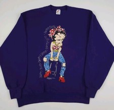 Vintage 1994 Betty Boop Print Sweatshirt Vtg Rare Htf 90s Cartoon Made In USA
