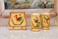 Bamboo Rooster Napkin, Salt & Pepper Set, 83928 By Ack, New, Free Shipping on sale Bamboo Rooster Napkin, Salt & Pepper Set, 83928 By Ack, New, Free Shipping on sale