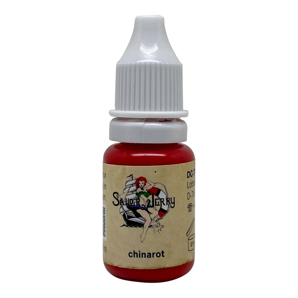 DC-TP GMBH REACH-konforme Sailor Jerry Tattoofarbe chinarot 10 ml Tätowierfarbe Made in DE