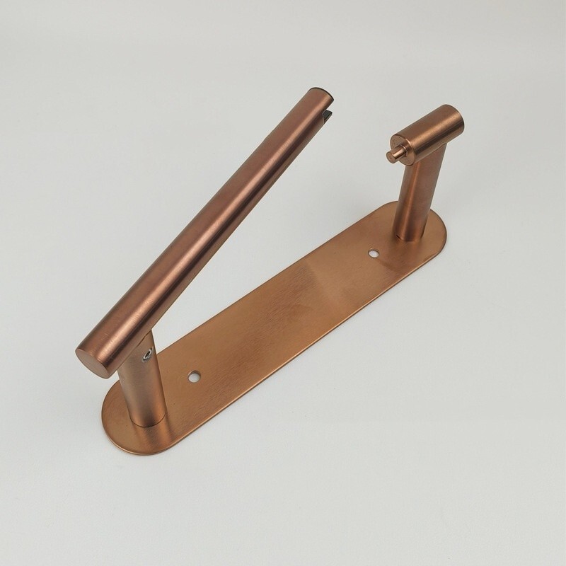 Stainless Steel Brushed Rose Gold Toilet Tissue Roll Holder Double Post