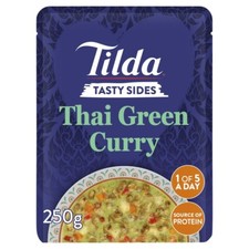 Tilda Tasty Sides Thai Green Curry Pulsy i warzywa 250g OPAKOWANIE 2 SZT.