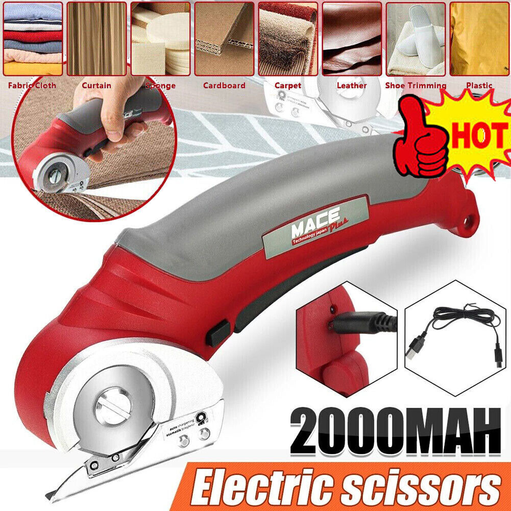 Electric Scissors Cordless Rotary Cutter PVC Leather for Crafts Sewing Cardboard-image