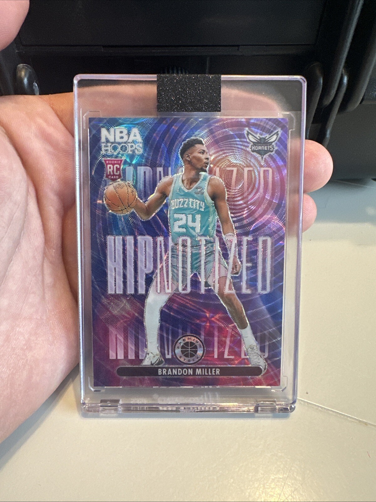 2023-24 Hoops Premium BRANDON MILLER RC HIPNOTIZED SSP Case Hit! 🔥 Hornets Look