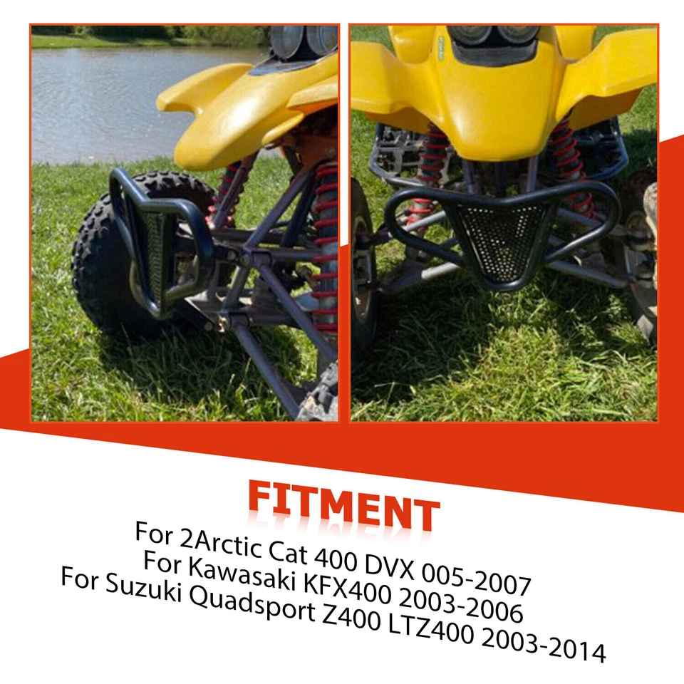 KOJEM For 03-14 Suzuki Quadsport Z400 LTZ400 /03-06 Kawasaki KFX400 Front Bumper - Image 2 of 4
