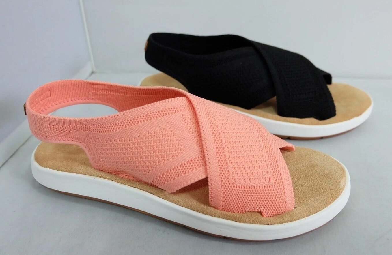 Sandali Clarks JAMESA DASH neri corallo chiaro LAVORATI A MAGLIA UK 3 UK 8