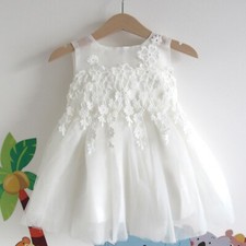 2tlg. Taufkleid Festkleid Blumenmädchen Baby Kleid BM29