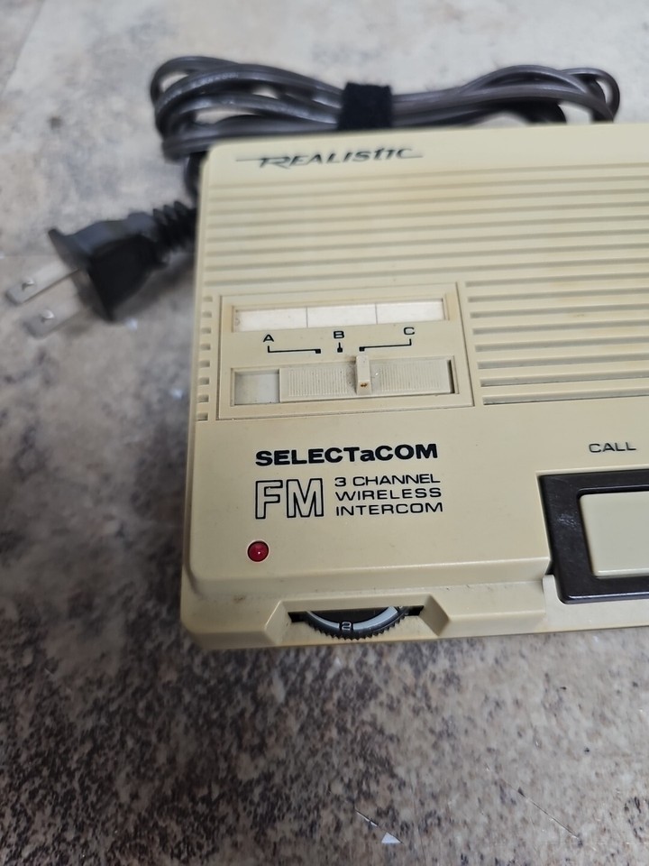 Vintage Realistic FM 3-Channel 3-Station Wireless Intercom 43-218A ...