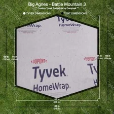 Tyvek Footprint for the Big Agnes Battle Mountain 3 Tent