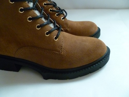 COACH Lorimer Suede Combat Booties Raw Umber Brown UK 4.5 RRP $265.00 US 6.5 37 - Picture 9 of 24