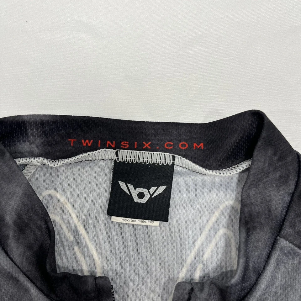 Camiseta deportiva Twin Six W. Graphic Club Amp The Bike Jerks para mujer talla L ciclismo RARA Foto 3 de 4
