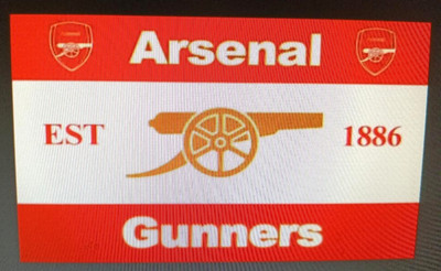 ARSENAL GUNNERS SOCCER CLUB. LARGE 3FTX 5FT. LICENSED FLAGS1
