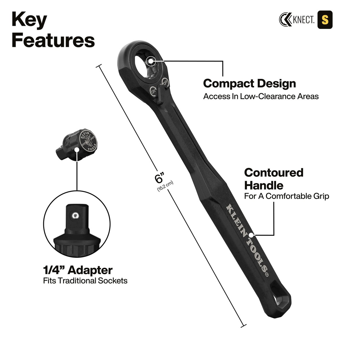 Klein Tools 65301KNECT KNECT Pass-Through and Flip Socket Starter