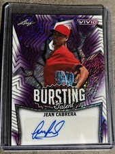 2025 Leaf Vivid Jean Cabrera Purple Shimmer Phillies SP Auto RC /7