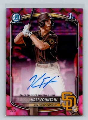 2025 Bowman Chrome #CPA-KFO Kale Fountain Prospect Autographs Gum Ball #/5