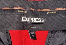 Express Women s Red Solid Dress Pants Trouser...