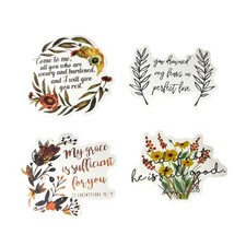 Christian Bible Verse Stickers Lot of 4 Religious Scripture Decals Faith