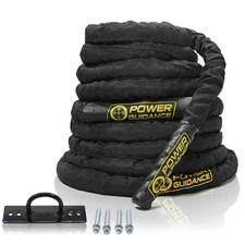Battle Rope, 1.5/2 Inch Diameter Poly Dacron 30, 40, 50Ft Length Exercise Equ...