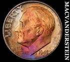 1946 Silver Roosevelt Dime - Choice Gem Brilliant Unc  Super Color  #K2682