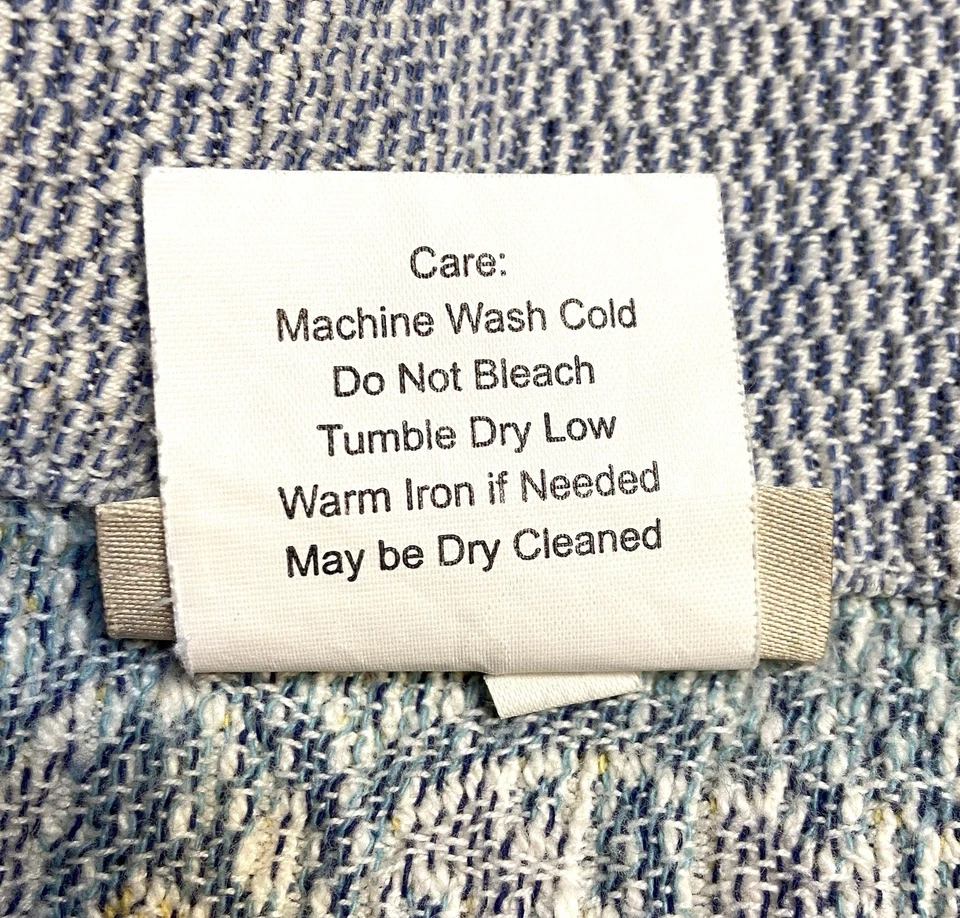 SOFT SURROUNDINGS COVERLET BEDSPREAD & 2 SHAMS King Light Blue / Yellow READ - Image 4 of 4