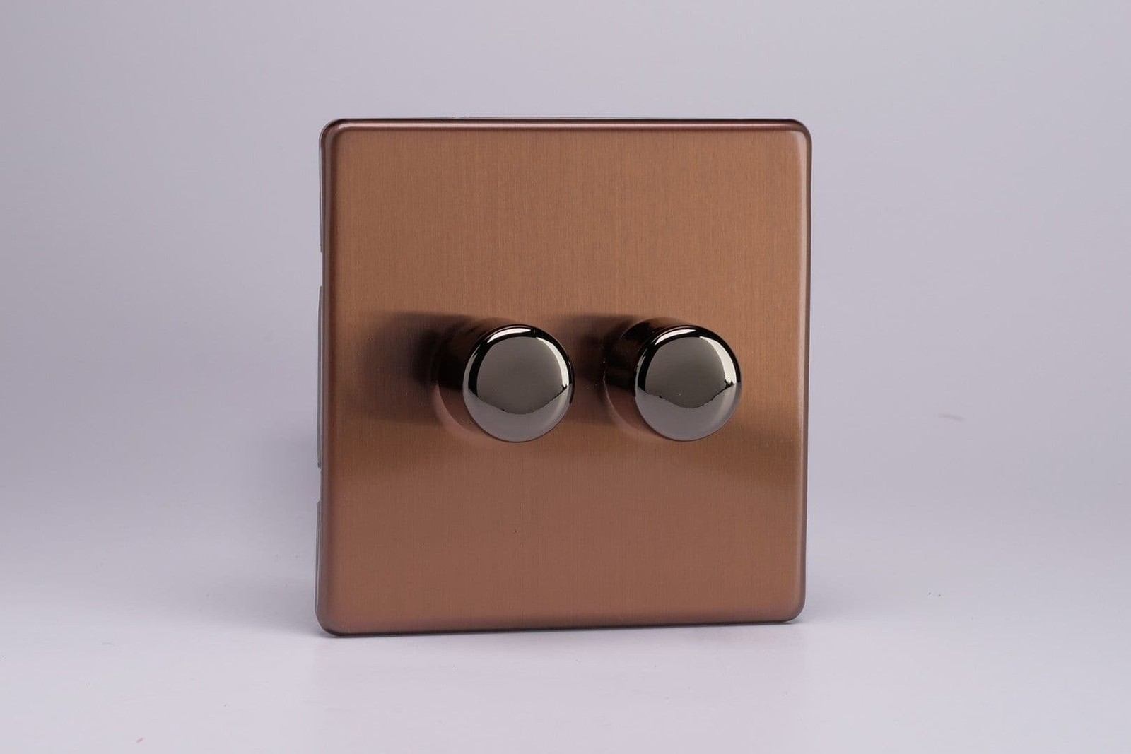 Varilight JDYM102S.BZ Brushed Bronze 2 Gang V-Pro Multi-Way Master LED Dimmer