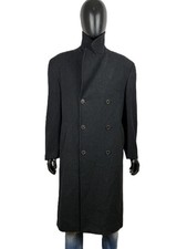 MOSCHINO Cappotto Uomo Tg50 Lana Grigio Doppiopetto Wool Coat Herren