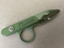 Vintage Clauss Flipper FL-4½ Thread Snips w/ Guard Green Sewing Scissors USA